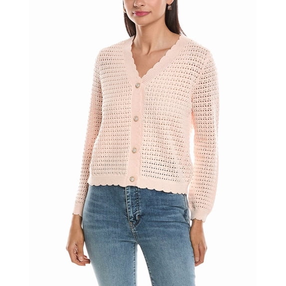Nanette Nanette Lepore womens Spring Cardigan, XL, Pink