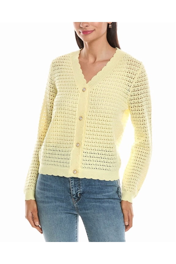 Nanette Nanette Lepore womens Spring Cardigan, s, Yellow