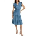 thumbnail image 1 of Nanette Nanette Lepore womens  Tie-Neck Midi Dress, l, Blue, 1 of 3