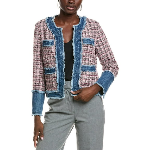 Nanette Nanette Lepore womens  Tweed Jacket, m, Pink