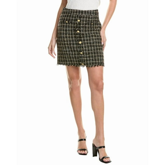 Nanette Nanette Lepore womens Tweed Skirt, l, Black
