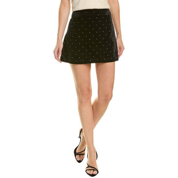 Nanette Nanette Lepore womens  Velvet Skirt, XL, Black