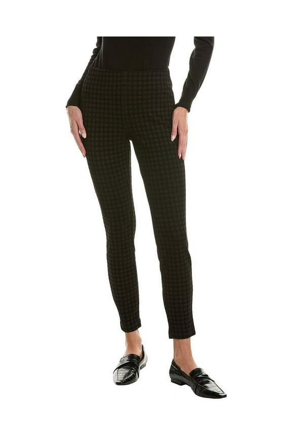 Nanette Nanette Lepore womens Windowpane Flocked Pant, l, Black