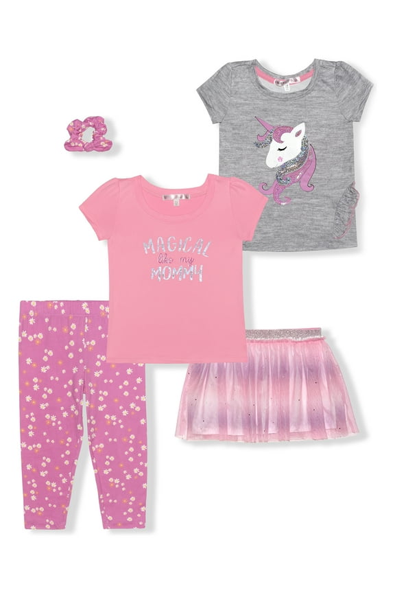 Nanette Toddler Girl 4PC Unicorn Tutu Set 2T-4T
