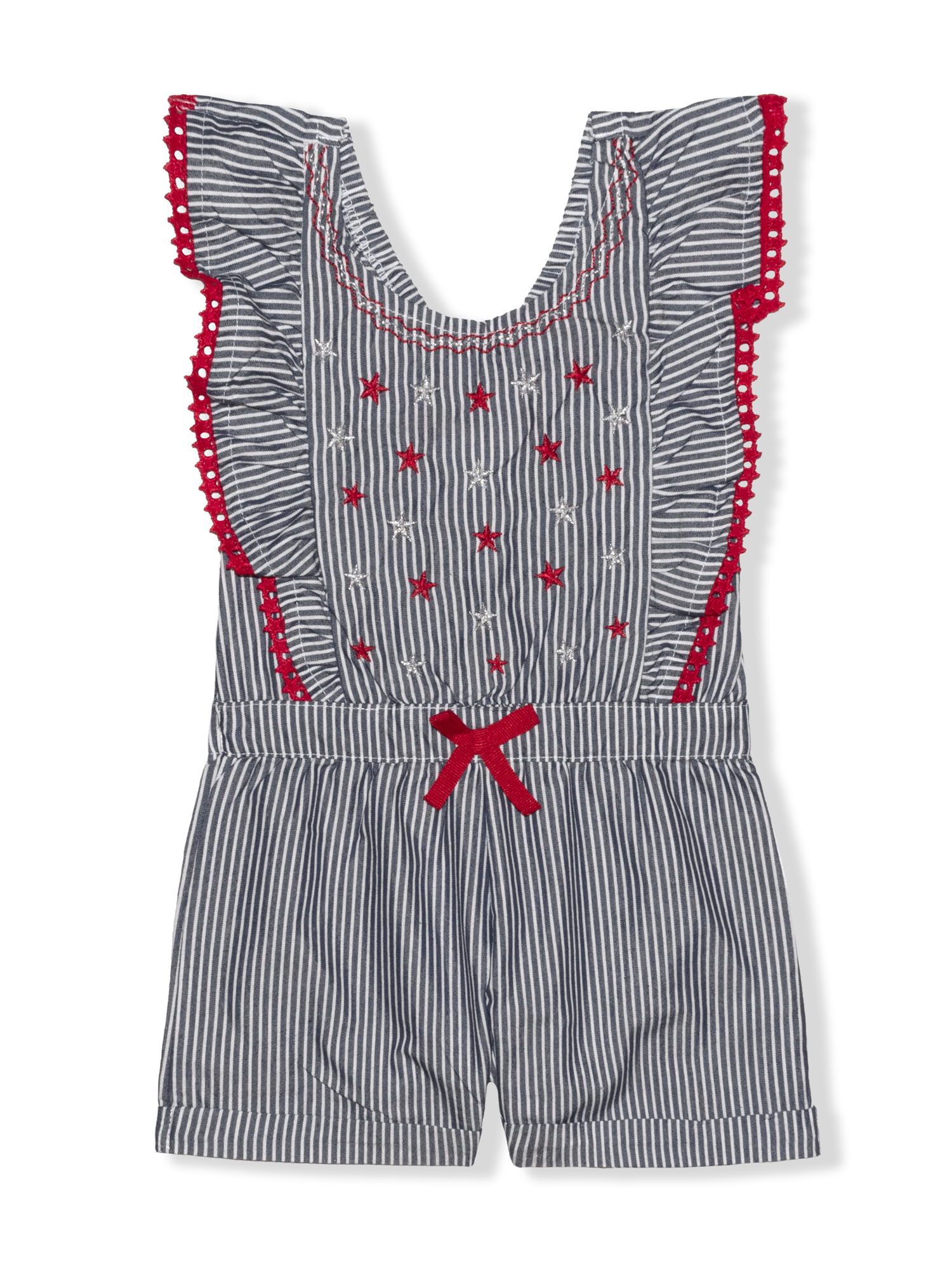 Nanette Lepore Nanette Toddler Girl Stripe Star Romper 2t 4t Toddler Girl s Size 3T Blue
