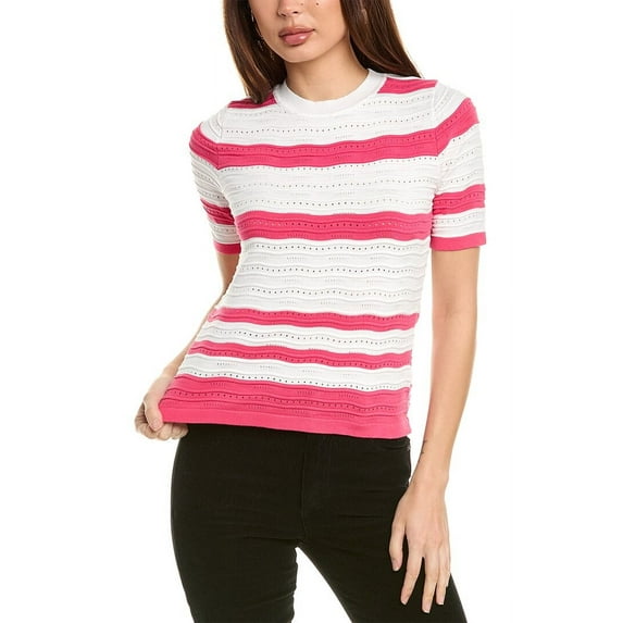 Nanette by Nanette Lepore womens Pointelle Top, XL, Pink