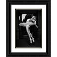 thumbnail image 1 of Nanev, Vasil 11x14 Black Ornate Wood Framed with Double Matting Museum Art Print Titled - Ballerina Is Posing 8 Bw, 1 of 4