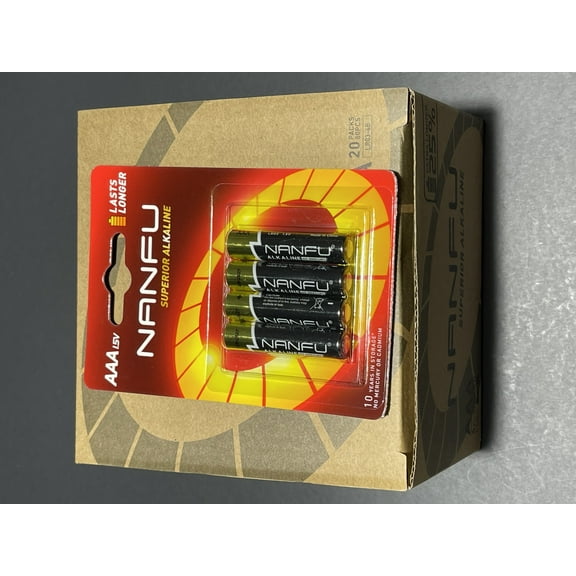 Nanfu 1.5V Alkaline  AAA Batteries 80 Pack, 20  x AAA 4 Pack=80 Pack *Purchase Three Get One Free*