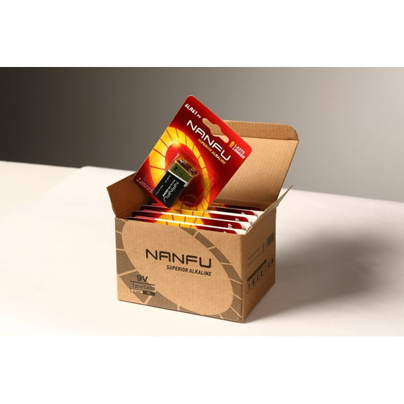 Nanfu 9V Alkaline Batteries 10 x One Blister Pack in One Box