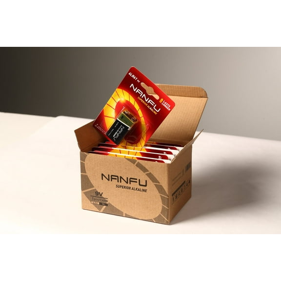 Nanfu 9V Alkaline Batteries 10 x One Blister Pack in One Box