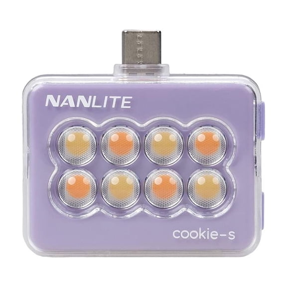 Nanlite cookie Warm White USB-C Mini Square LED Light, Lavender