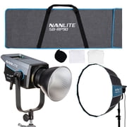 Nanlite FC300B Bi-Color 2700K-6500K 12 Built-in Effects LED Spotlight Bundle with Rapid 90 Parabolic Softbox 2 Items
