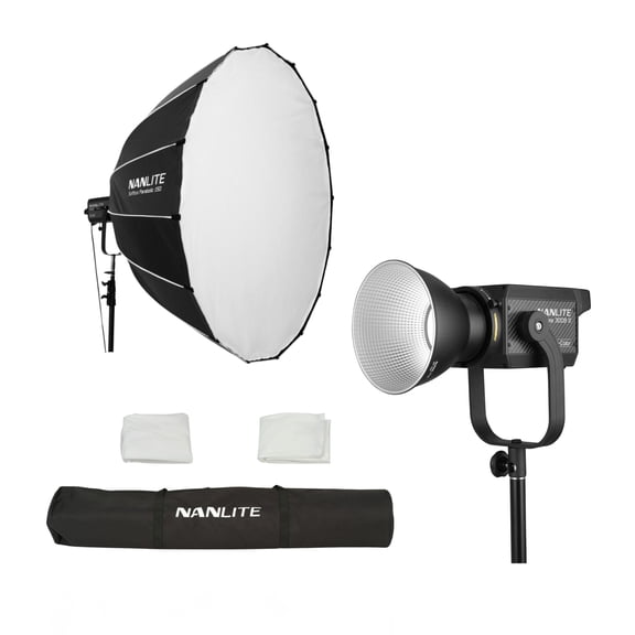 Nanlite Forza 300B II Spotlight with Nanlite Parabolic 150 Quick-Open Softbox with Bowens Mount (59 Inch) Bundle