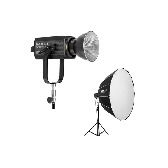 Nanlite Forza 500B II with Nanlite Parabolic 150 Quick-Open Softbox and (59 Inch) Bowens Mount