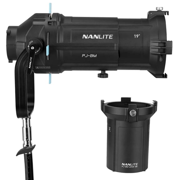 Nanlite 36 Degree Interchangeable Lens, Bundle with PJ-BM Bowens Mount Projection Attachment
