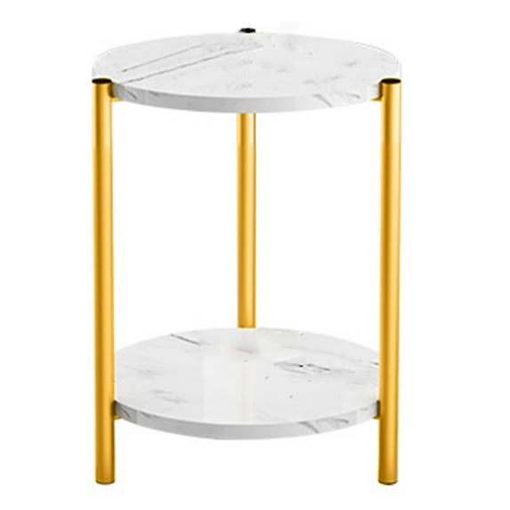 Nanly 2 Tier Plant Stand Indoor Outdoor, 19 Inch Tall Metal Flower Stand Round Corner Flower Pot Holder for Patio Garden Balcony Living Room Bedroom