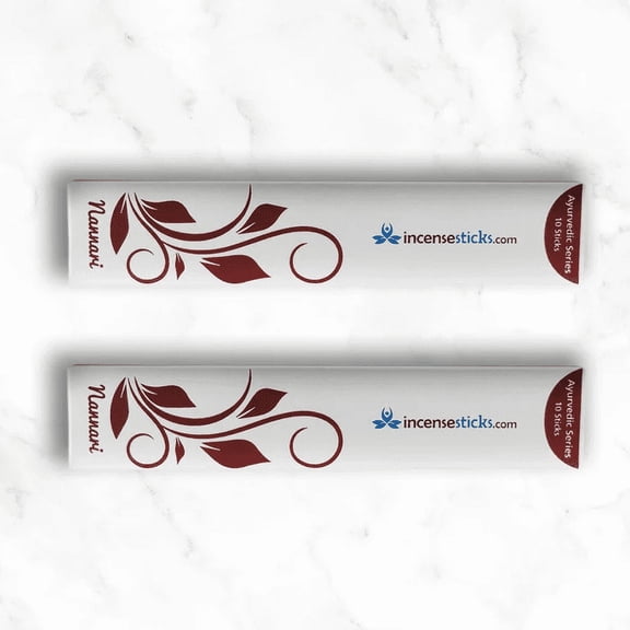 Ayurvedic Incense – Nannari Incense Sticks (8") – 2 Packs (10 Sticks Per Pack) – Sweet Aroma