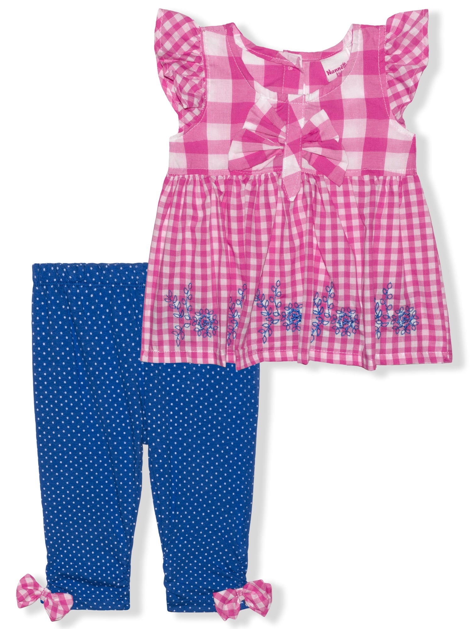 Nannette Baby Girl YD DOT CAPRI LEGGING SET, Size 6 Months-24 Months