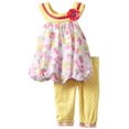 thumbnail image 1 of Nannette Baby Girls' 2 Piece Flower Legging Set, Yellow, 18 Months, 1 of 1