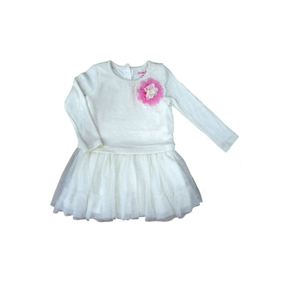 Baby Infant Toddler Girl Ivory Glittery Special Occasion Party Dress 3T