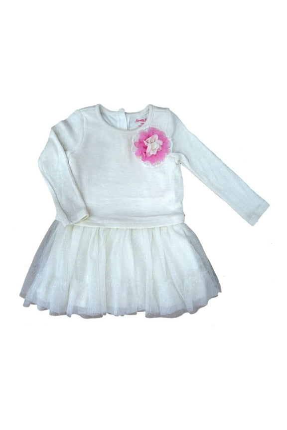 Baby Infant Toddler Girl Ivory Glittery Special Occasion Party Dress 3T