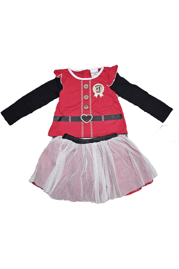 Girls Santa's #1 Elf 2 pc skirt set 24M