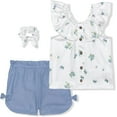 thumbnail image 1 of Nannette Girls Short Set w/ Scrunchie, 4-6X, 1 of 4