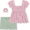 thumbnail image 1 of Nannette Girls Short Set w/ Scrunchie, 4-6X, 1 of 4