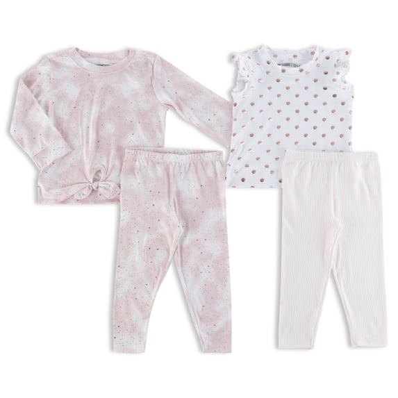 Nannette Toddler Girl 4Pc Mix and Match Set W/Headband, Size 2T-4T