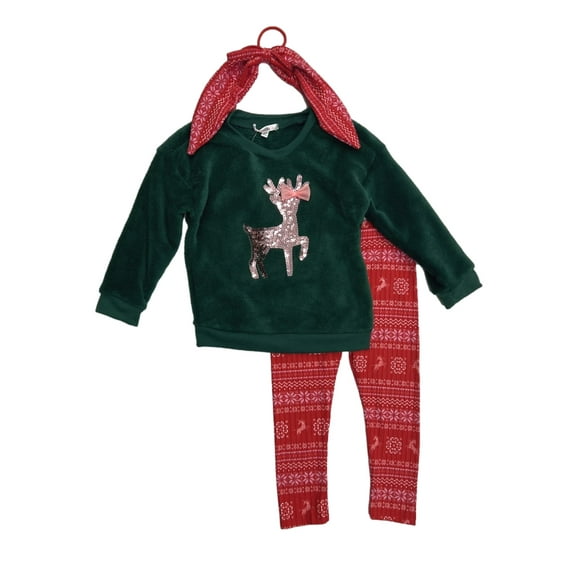 Nannetter Infant Girls Reindeer Legging Set, Sizes 12 Months - 24 Months