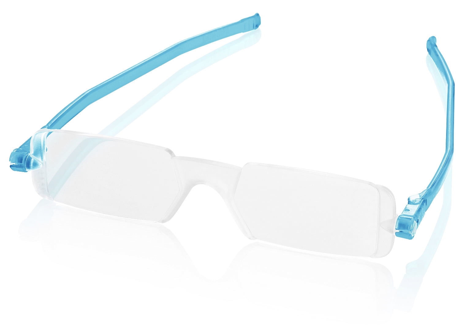 Nannini Compact One Travel Reading Glasses Baby Blue Temples Optics 1.0