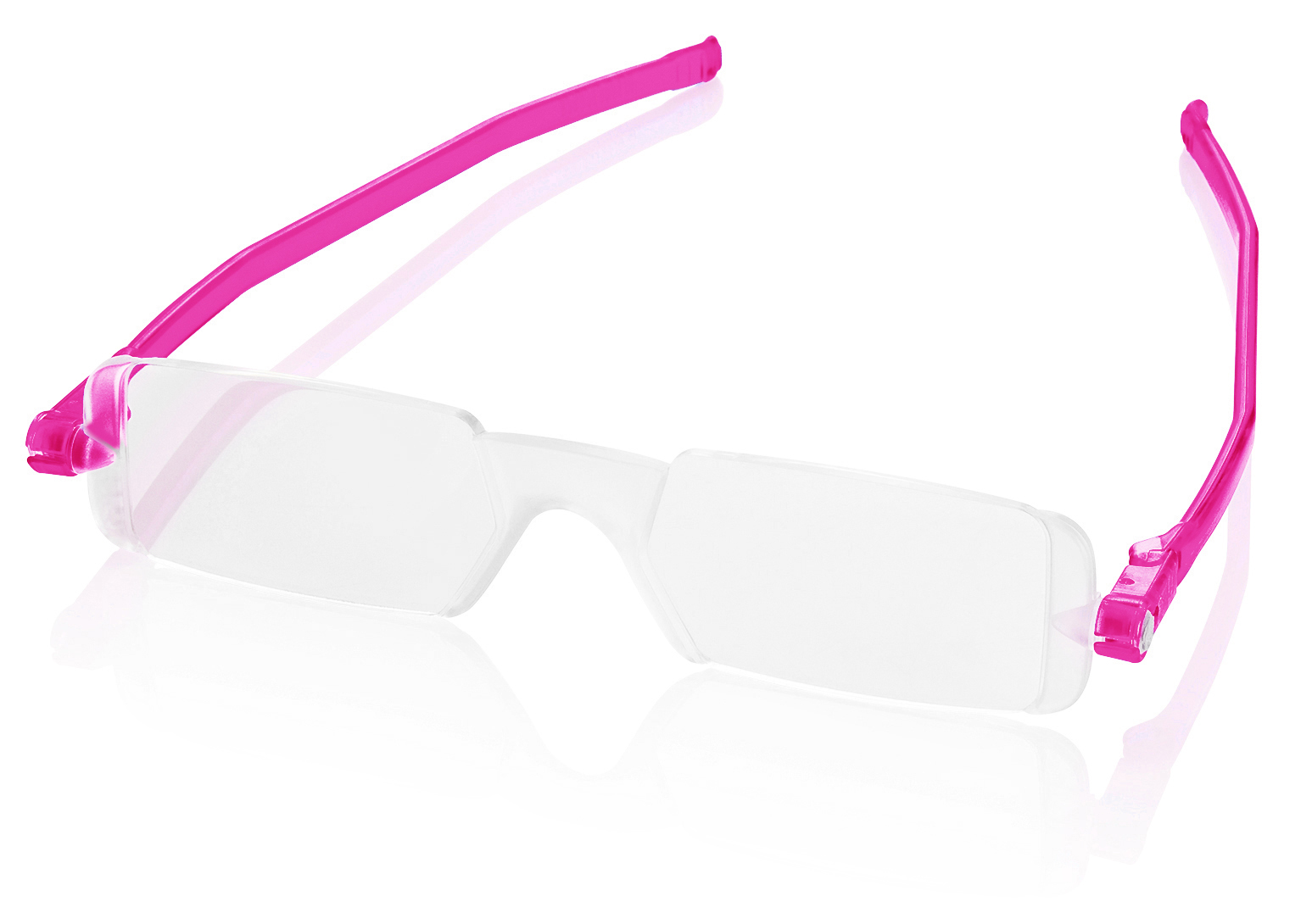 Nannini Compact One Travel Reading Glasses Fuchsia Temples Optics 2.5