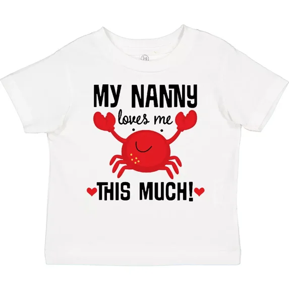 Nanny Loves Me Grandson Toddler T-Shirt From Grandkids Childs Boys Kid Baby Clothing, Cute Baby Shirt, TODDLER SHORT SLEEVE TEE BELLA CANVAS 3001T