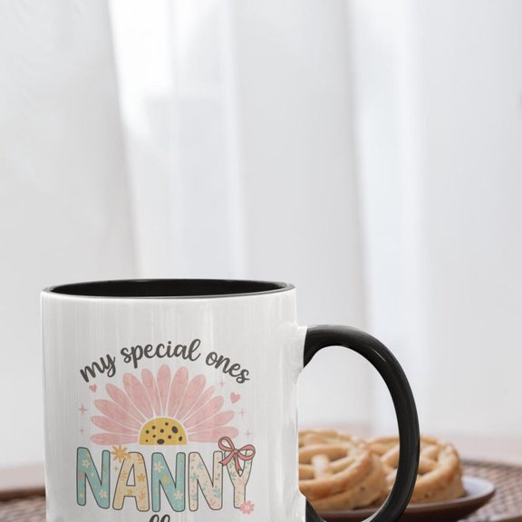 Nanny Mug Floral Grandma Gift, Pastel Daisy Design