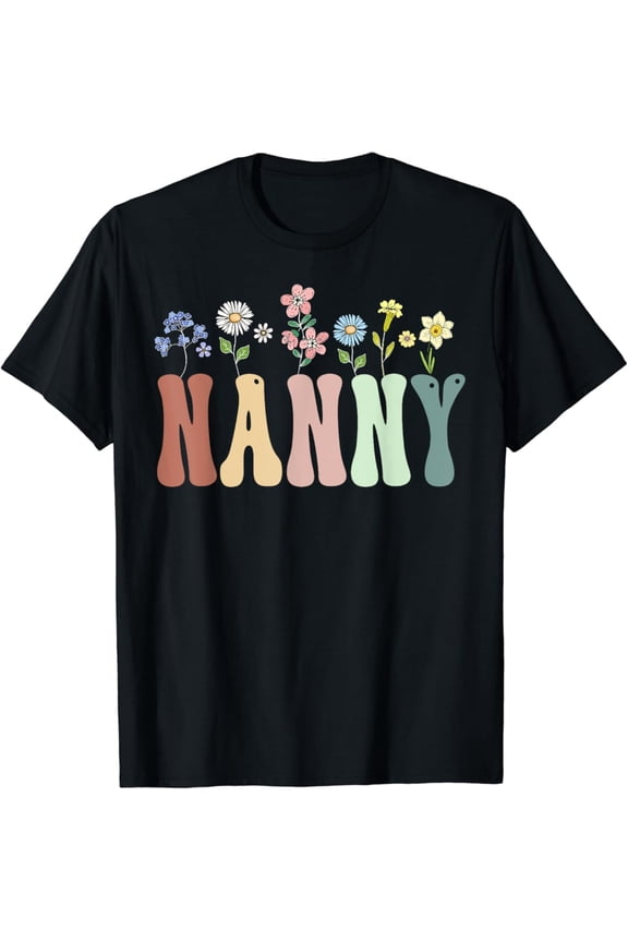 Nanny Women Wildflower Floral Design Nanny T-Shirt, F768 Sweatshirt All Size S-5XL