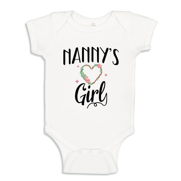 Nanny's Girl Baby Bodysuit One Piece 12 mo White