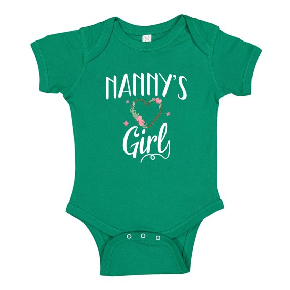 Nanny's Girl Baby Bodysuit One Piece 18 mo Kelly Green
