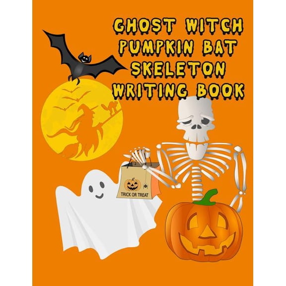 Nannychicks Books Drawing Series for Kid Ghost Witch Pumpkin Bat Skeleton Writing Book: 130 Spooky & Fun Story Writing Prompts for Kids, Book 4, (Paperback)