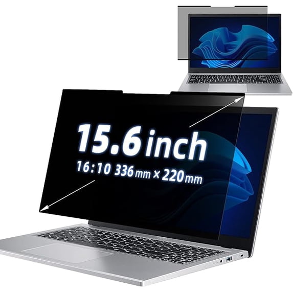 Nano-Adsorption Laptop Privacy Screen 15.6 inch 16:10, Removable Laptop ...
