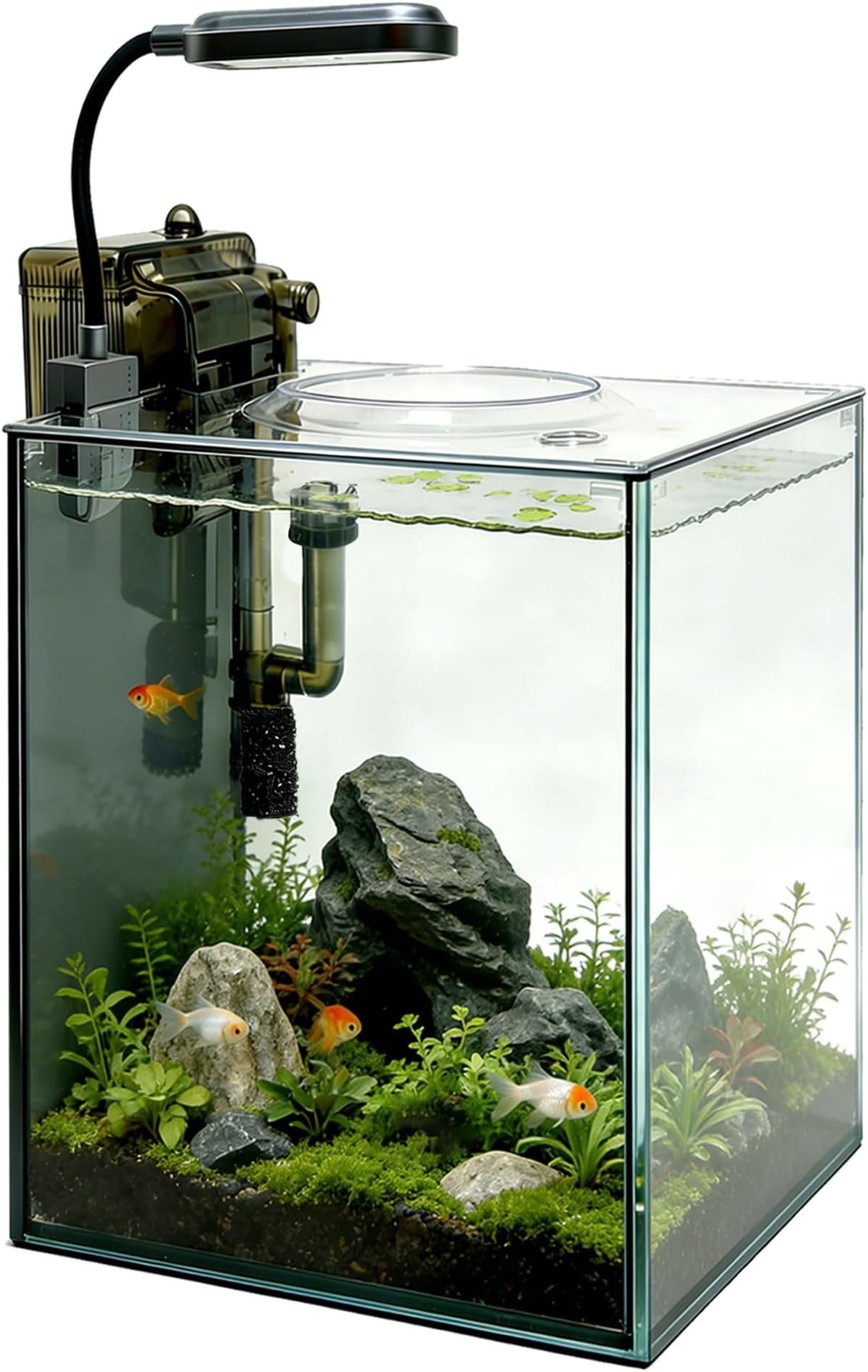 Nano Aquarium Kit, 2.1 Gallon Rimless Glass Fish - Walmart.com