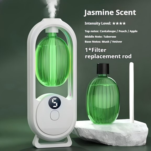 Nano Aroma Diffuser with Night Light, Ultrasonic Spray Technology, 1.69oz Capacity, Leak-Proof & Residue-Free, Professional Aromatherapy Device for Large Rooms & Offices, Comes with Aroma Oil