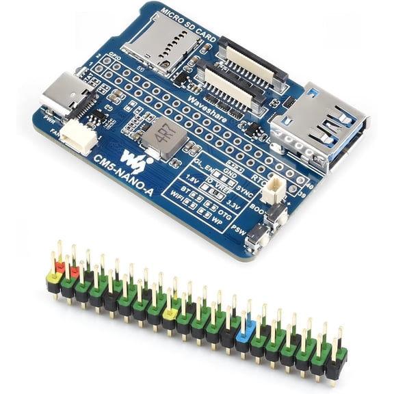 Nano Base Board (A), Compatible with Compute Module 5, Base Board for CM5 Lite/eMMC, with Multiple Peripheral Interfaces