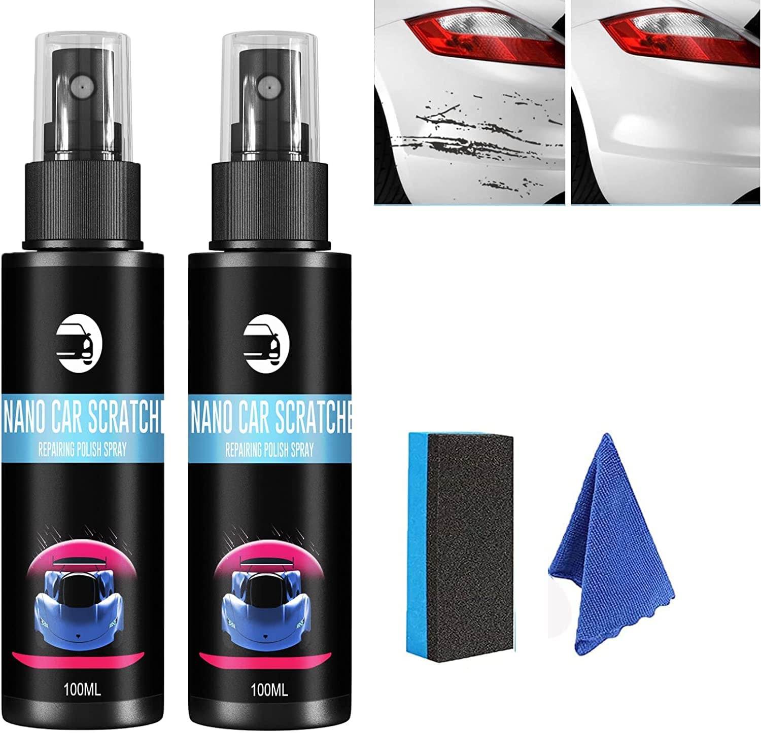 Nano Car Scratch Remover,Car Scratch Repair Spray for Deep Scratches,3