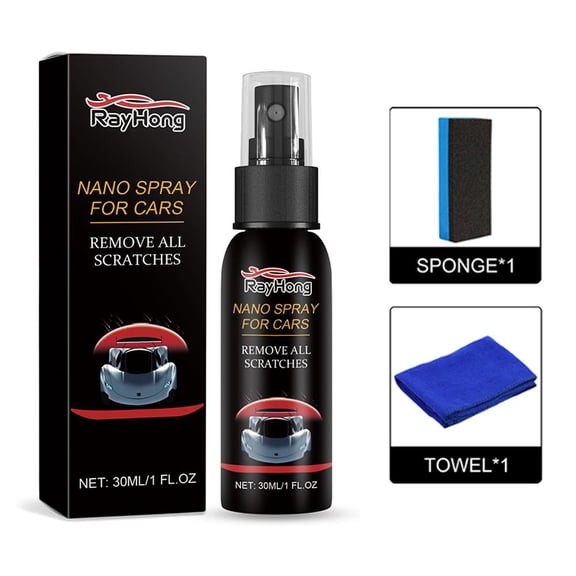 Nano Car Scratch Remover Spray High Protection Automotive Coating Paint Restorer Quick Shine Polish and Sealant for Cars Motorcycles RVs Boats and ATVs Waterless Wash & Wax Kit