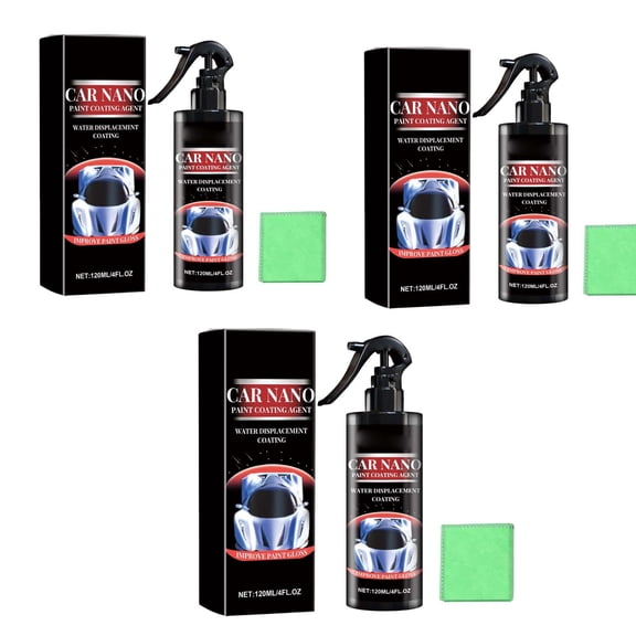 Nano Car Spray, Nano Scratch Remover, Fast Scratch Repair, Car Scratch Repair Nano Spray for Auto Detailing Glasscoat Car Polish,3Pc