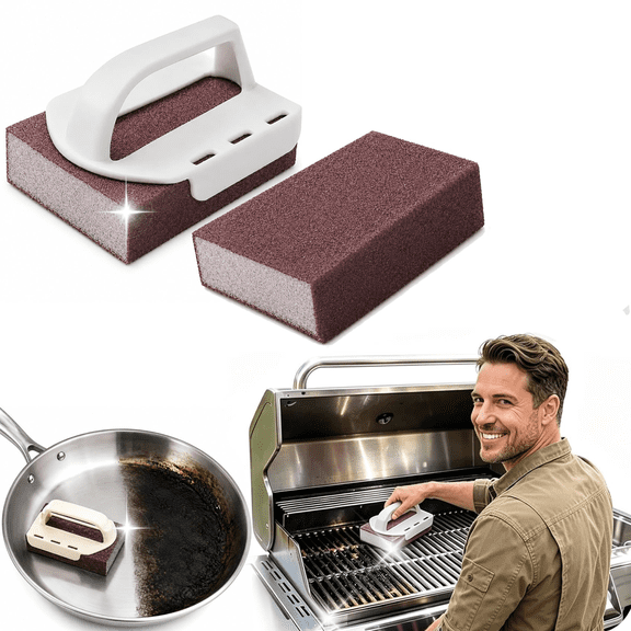 Nano Carbide Cleaning Brush, Decontamination Cleaning Brush, Rust Eraser Sponge for BBQ Grill, Pots and Pans