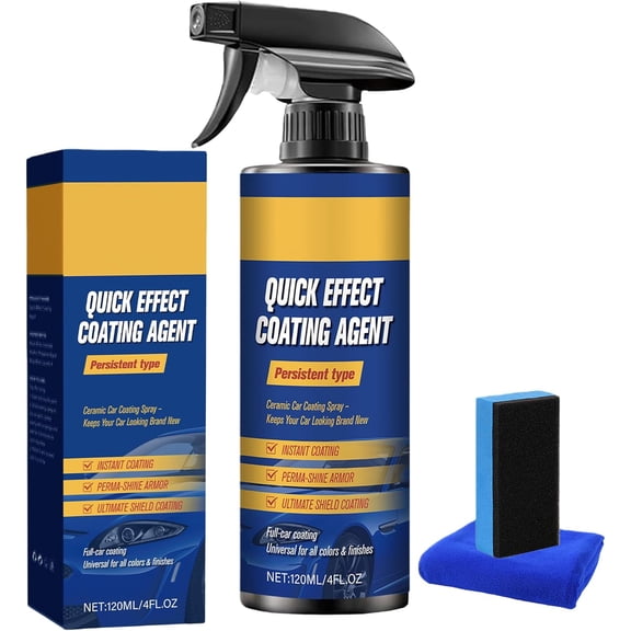 Nano Ceramic Car Coating Spray for Paint Protection, 4.23 fl oz Hydrophobic Detailer
