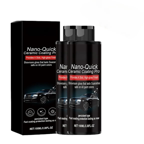 Nano Ceramic Car Coating Spray for Scratch Repair & High Gloss Shine, 100ml Waterless Wash