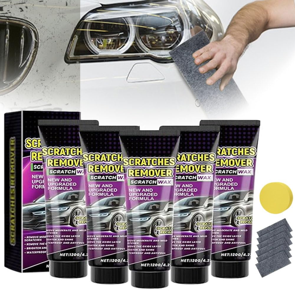 2025 Upgraded Car Scratch Remover Kit – Polish & Repair Light Scratches, Swirls & Scuffs, Includes Applicator Sponge (120ml)
