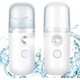 thumbnail image 1 of Nano Facial Mister with USB Rechargeable Battery Portable Handheld Face Humidifier 2 Pack White, 1 of 1